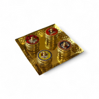 SimplyDecore Traditional Brass Puja Tray for Chandan/Sindoor/Kapoor/Lavang, Traditional Design, Home Decor