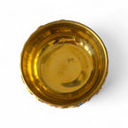 Traditional Indian Style Sindoor Box with Multicolored Glass Inlay, Brass, Sindoor Box, 6cm, Premium