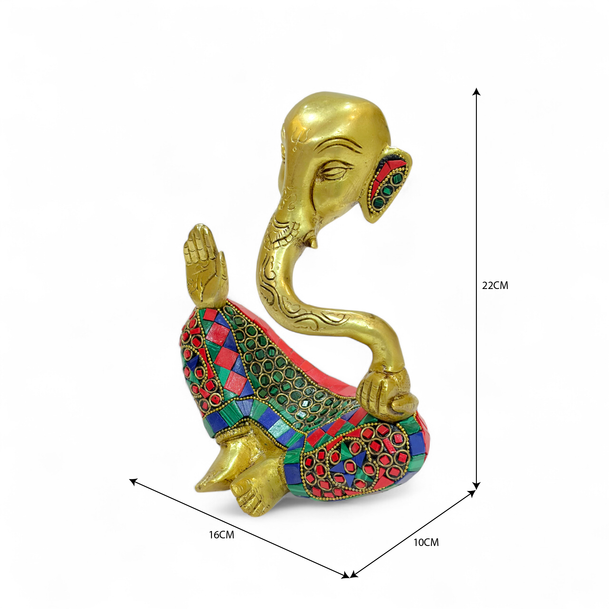 SimplyDecore Brass Ganesha Figurine