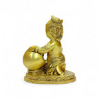 Brass Kaanha Statue, Hindu Religious Decorative Figurine, Krishna, 18 cm Height, Antique Finish