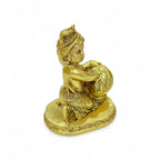 Brass Kaanha Statue, Hindu Religious Decorative Figurine, Krishna, 18 cm Height, Antique Finish
