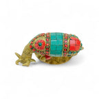 Brass Cow and Calf Statue, Traditional Indian Style Decorative Statue, Premium,15cm x 9cm