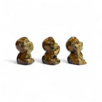 Three Wise Monkeys Decorative Figurines, Gold Metallic Finish, See No Evil Speak No Evil Hear No Evil, Home Decor