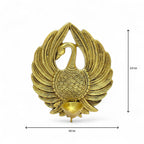 Brass Swan Diya Oil Lamp, Traditional Indian Decorative Tea Light Holder, Gold Finish, 22 x 18 cm, Handcrafted Metal Pooja Deepak