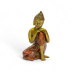 Decorative Buddha Statue, Gold and Bronze Finish, Meditation Pose, 20 x 12 cm, Resin Figurine, Home Decor