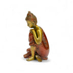 Decorative Buddha Statue, Gold and Bronze Finish, Meditation Pose, 20 x 12 cm, Resin Figurine, Home Decor
