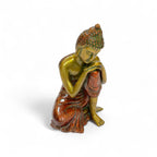 Decorative Buddha Statue, Gold and Bronze Finish, Meditation Pose, 20 x 12 cm, Resin Figurine, Home Decor
