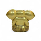Vighnaharta Brass Statue, Decorative Brass Figurine, Religious Hindu Art Sculpture, 15 x 12 cm