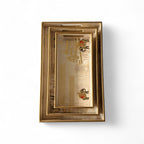 Royal Caravan Palace Tray Set, 40x25x5 cm, Elegant Pattern for Tea Coffee Snacks, 3-Piece Collection