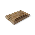 Royal Caravan Palace Tray Set, 40x25x5 cm, Elegant Pattern for Tea Coffee Snacks, 3-Piece Collection