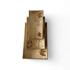 Royal Caravan Palace Tray Set, 40x25x5 cm, Elegant Pattern for Tea Coffee Snacks, 3-Piece Collection