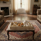 Royal Caravan Palace Tray Set, 40x25x5 cm, Elegant Pattern for Tea Coffee Snacks, 3-Piece Collection