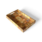 Royal Palace Tray Set, Royal Pattern, 40x25x5cm, Vintage Style, Premium Design, Snack and Tea Serving Tray, 3-Piece Collection