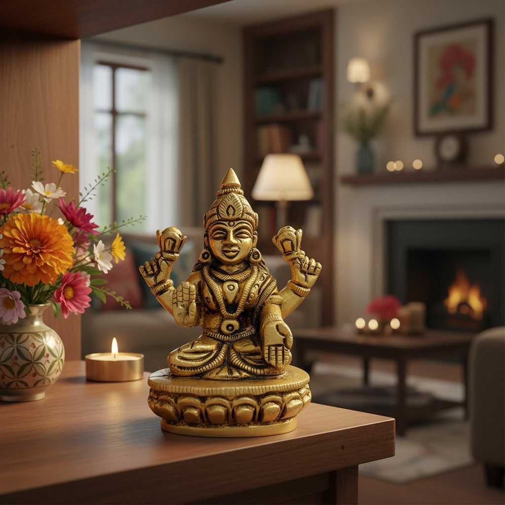 Brass MATA Lakshmi Ji Statue, Brass Decorative Statue, Home Decor, Small