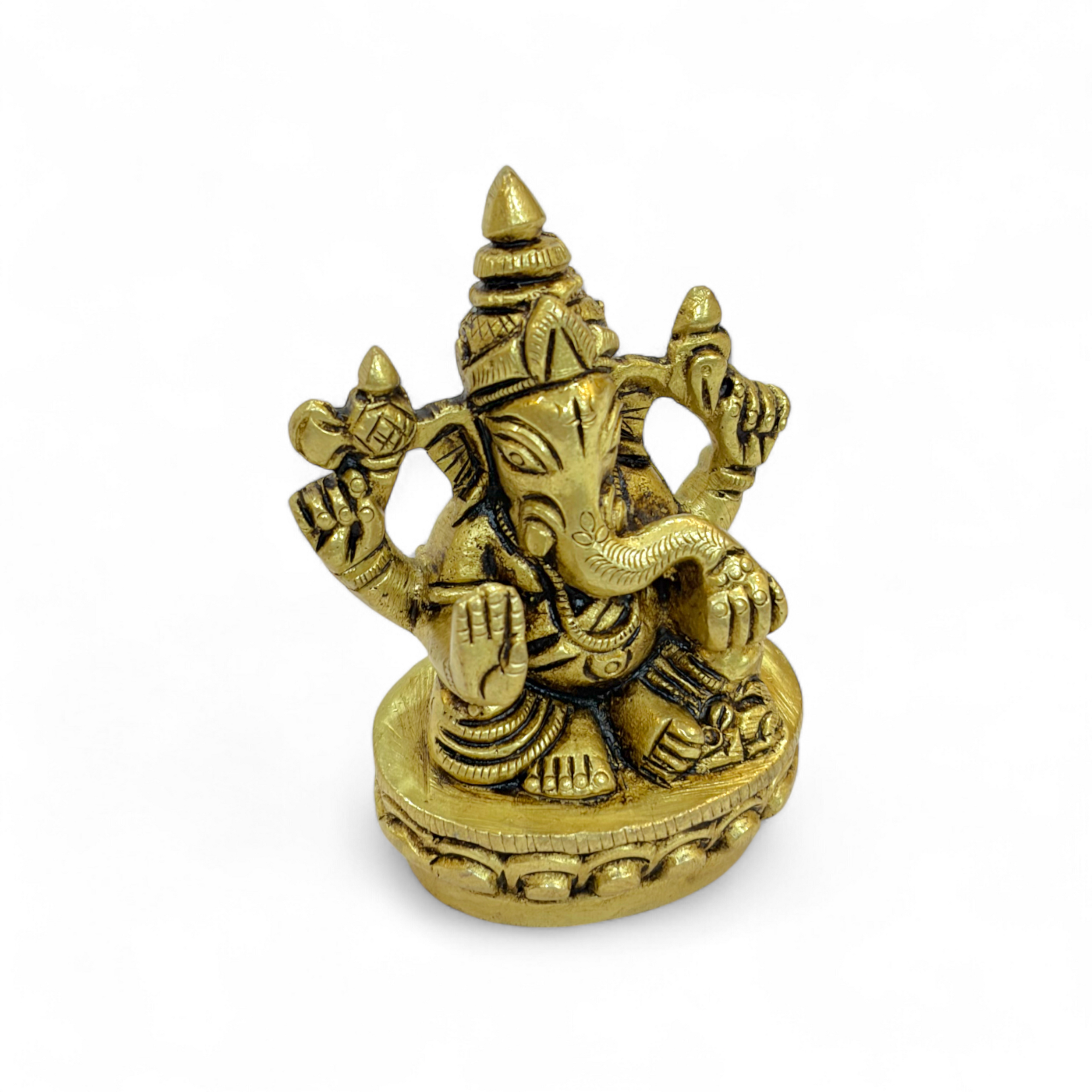 SD Brass Ganpati Bappa Statue Small